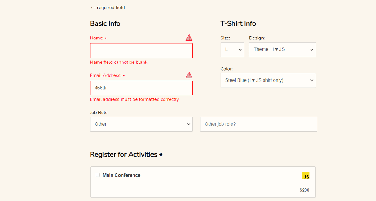 Interactive Form Image