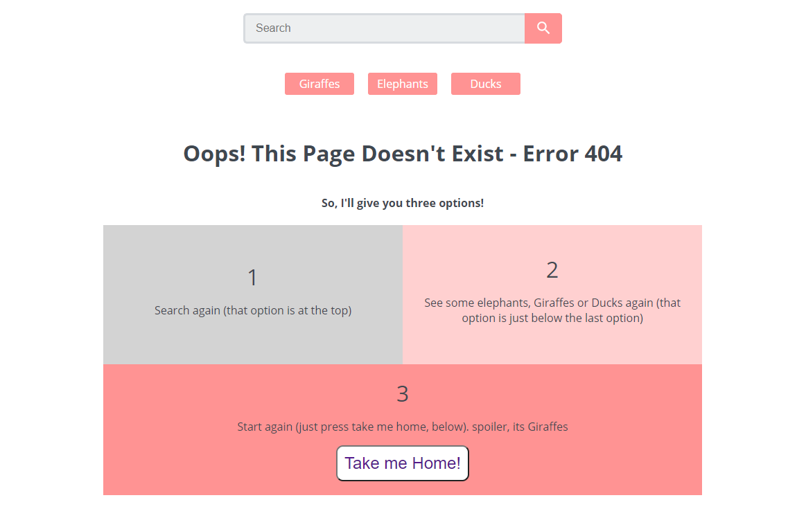 404 Error Page